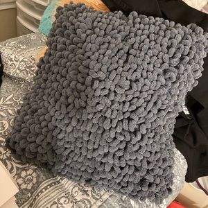 Loopy knit pillow